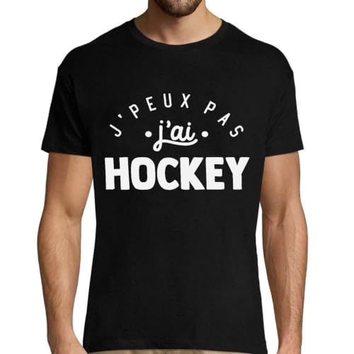 T-Shirt Homme J'peux Pas Hockey 2 en coton imprimé en France