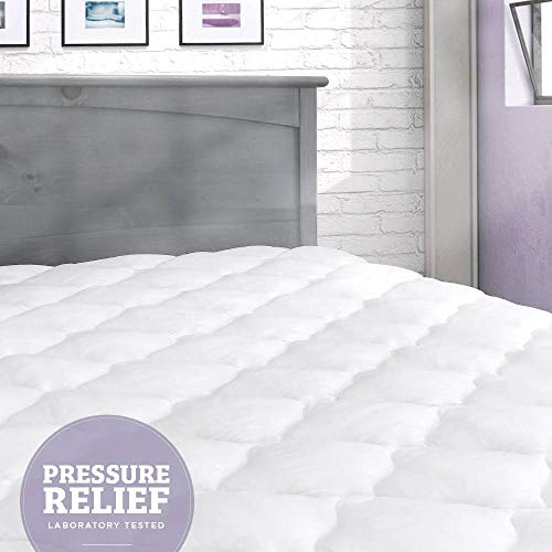 eLuxurySupply Pressure Relief Mattress Pad with Fitted Skirt | Bedsore Prevention Mattress Pads