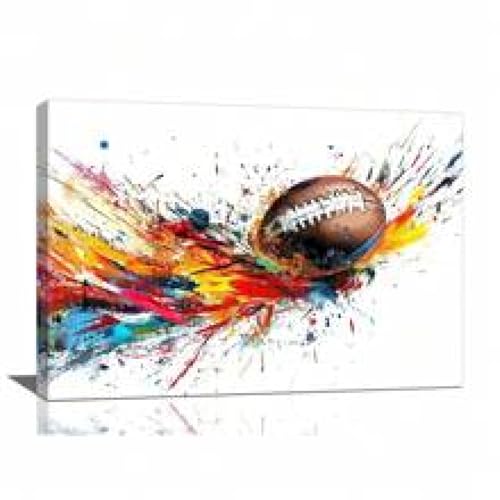 Impressions sur toile rugby football street art tableau haut de gamme 70x90