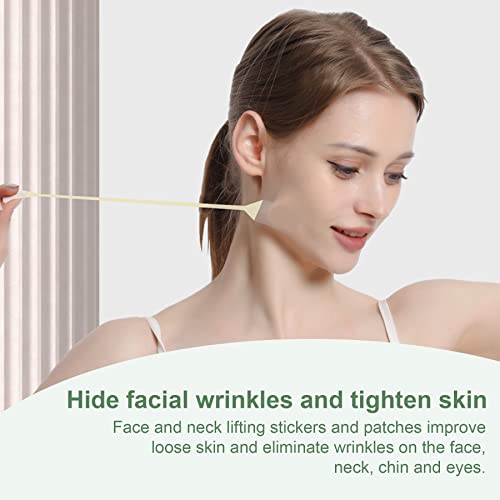 Generic Face Lifting Tape, Ultra-thin Invisible Face Lift Sticker Face Tape for Instant Face, Hiding Facial Neck Wrinkles V-face Tightening Lifting Saggy Skin 4 Bands 20 Tapes