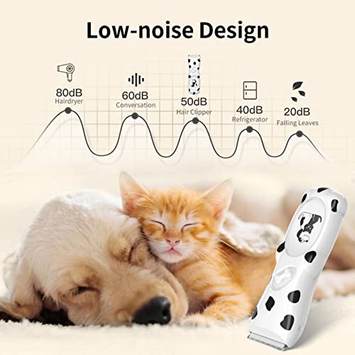 Dog Clippers Low Noise Dog Grooming Kit Pet Shaver for Thick Coats Waterproof Cat Hair Trimmer Professional Grooming Tools - Thumbnail 3
