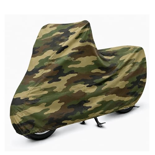 Autofy Waterproof Bike Cover Scooter Bike Cover Dustproof UV Protection Bike Body Cover for All Two Wheeler Upto RE Bullet Size [Model Name: Military