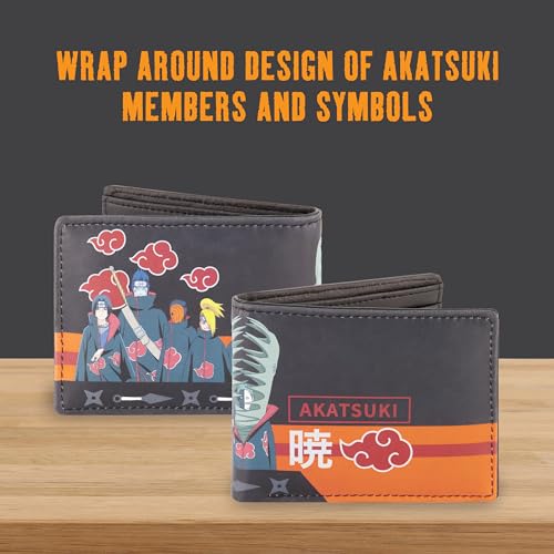 Concept One Naruto Bifold Wallet, Slim Wallet with Decorative Tin for Men and Women, Multi3