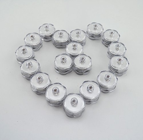 Samyo Waterproof Wedding Submersible Battery Led Tea Lights Underwater Sub Lights- Wedding Centerpieces Party Decorate Flower Shape (Blue) (36) #TOP4