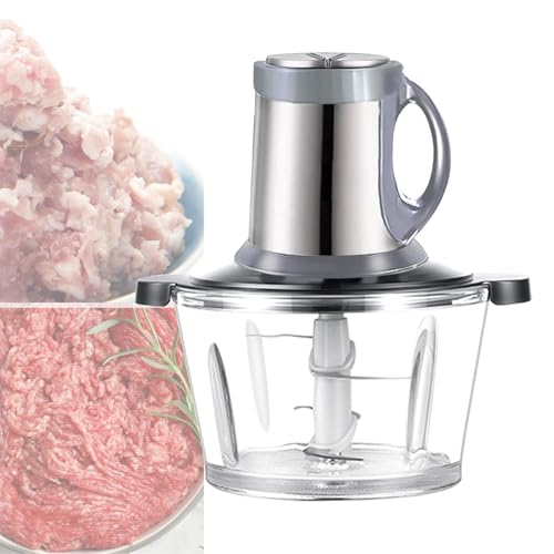 ZOLPINL Procesador de Alimentos y picadora eléctrica, picadora de Carne eléctrica de Gran Capacidad de 3 l con 3 Niveles Ajustables, licuadora Multifuncional para Carne, Verduras y Frutas.