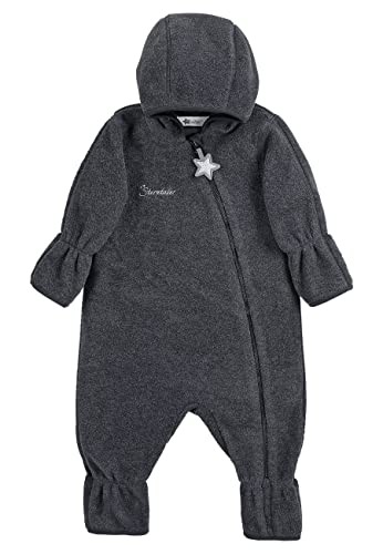 Sterntaler Unisex Kinder Overall Baby Fleece Overall, Anthrazit Meliert, 80