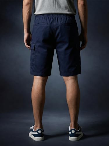 Image of Veirdo Men Twill Woven Cargo Shorts Lightweight Summer & Outdoor Wear Drawstring Waist Multi Pocket Design Adjustable Fit Comfortable, (S to 2XL)