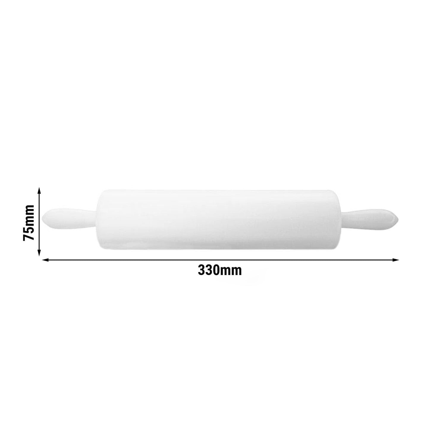 GGM Gastro | TGRL7533 | Teigroller/Nudelholz - 75x330mm - Kunststoff