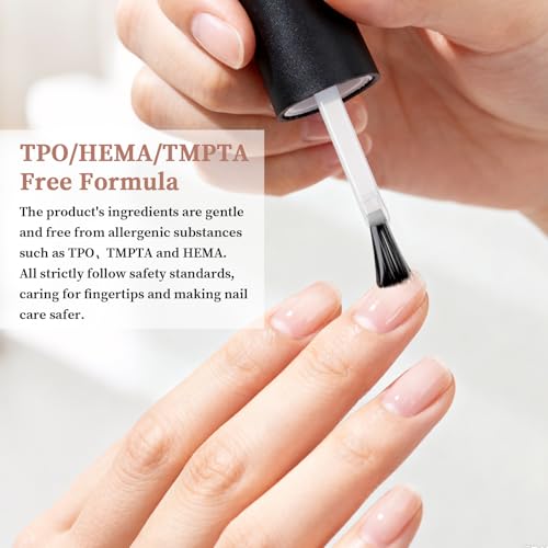 Shining She Esmaltes Semipermanentes sin TPO sin HEMA de Uñas en Gel UV LED, 6 Colores Rojo Rojo-Marrón Nude RojizoRosa Glitter Beige Pintauñas Semipermanentes para Novato Art DIY, 8ML - imagen 3