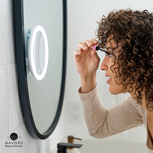 Magnifying Mirror - Suction Cups (10X - LED Three Suction Cups), 17.2L x 17.2W cm - Image 4