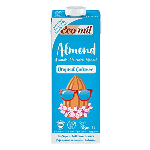 En Oferta Ecomil - Original Calcium, Bebida De Almendra Con Jarabe De Agave, Calcio Añadido, Leche Vegetal Edulcorada Con Jarabe De Arce, Sabor A Almendra - 1L, Pack 6 Unidades