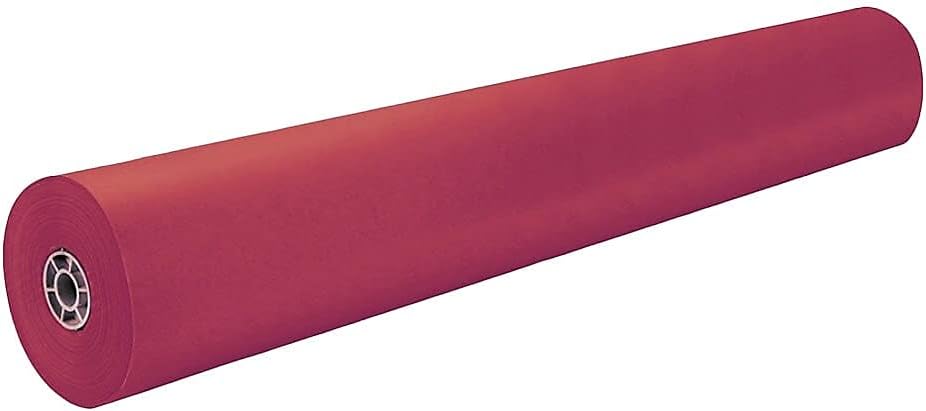 Pacon Rainbow Lightweight Duo-Finish Kraft Paper Roll, 3-Feet by 1000-Feet, Scarlet (63030)