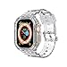 Produktbild PRIFO Transparente Silikonhülle für Apple Watch Series 8, 49 mm, Ultra-Gummi, vollständige Abdeckung, integriertes Armband für iWatch8 Correa (Farbe: transparent, Größe: Ultra 49 mm)