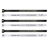 GALPADA Medidor de Anillos Cinta Métrica Plástico 6 Piezas Negro y Blanco para Medir Dedo 1-17 Herramienta Portátil para Joyería Uso Adultos