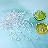 Honbay 100PCS 12mm Lifelike Simulation Acrylic Ice Cubes Artificial Plastic Clear Square Ice Cubes Decorations Realistic Fake Food Models Ornaments for Home Party Tabletop Decoration Photography Prop #1