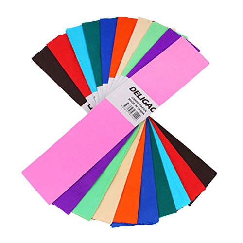 USHOBE 10 peças de papel de seda colorido de qualidade, papel de embrulho de presente, papel de seda