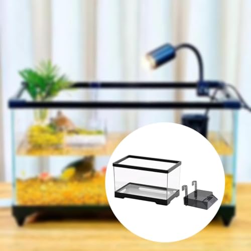 Kit de démarrage pour aquarium en polycarbonate robuste noir avec plateforme taille L - 5