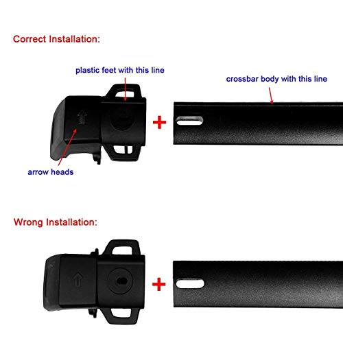 Alavente Roof Rack Cross Bars For Jeep Compass 2011 2012 2013 2014 2015 2016 Crossbars Rooftop Luggage Rack For Compass (Black) #TOP6