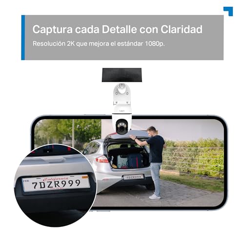 Miniatura 8 de Tapo C610 Kit Outdoor Wifi Surveillance Camera 2k 3mp With Solar Panel, 360 Ptz, 6700mah Battery, Human Detection, Color Night Vision, Ai Tracking, Ip65 Wireless