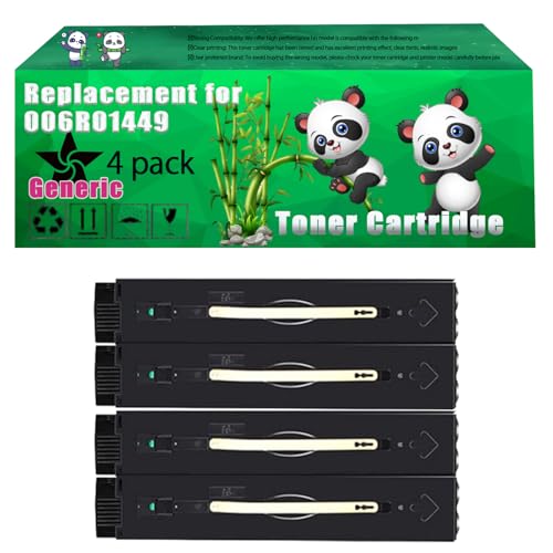 Image of Replacement 006R01449 Toner Cartridge Compatible for Xerox Document Centre 240 240 Series 240 ST 255 260 Series 265 265 LP 265 ST 460 470 480 Printers (4 Pack Black)