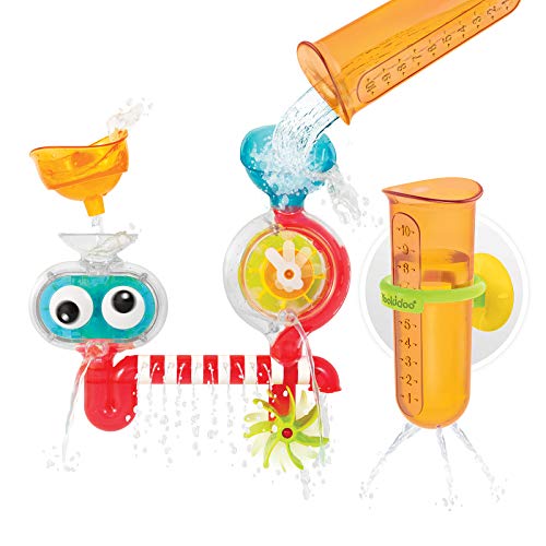 Yookidoo Baby Toddler Bath Toy (Ages 1-3) Spinning Gears & Rotating Googly Eyes - Mold Free Suction Cups Attach to Any Bath Tub or Shower - Spin N Sprinkle Water Lab - Great for Boys, Girls, & Kids by Yookidoo - Used condition - US$12.32