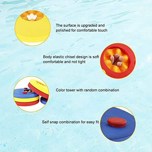 6PCS Arm Float Discs EVA Foam Float Discs for Kids, Children's arm Floating Plate with Swimming Float aid Discs (Rainbow Meteor)
