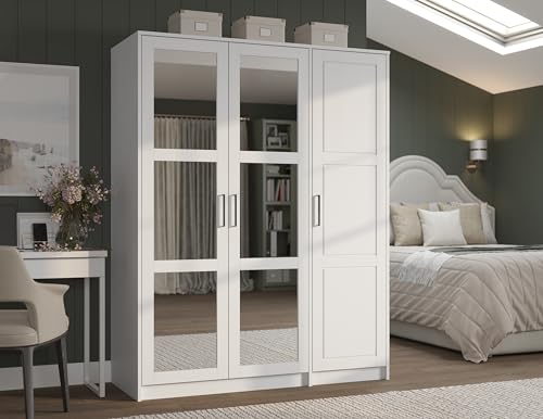 Palace Imports Solid Wood Urban 3-Door Wardrobe Armoire Closet with