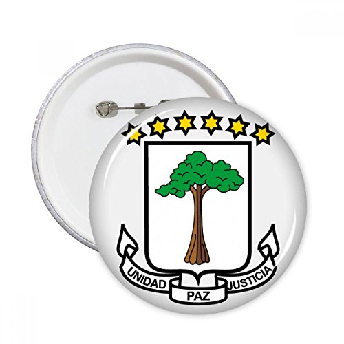 Badge Guinée équatoriale pins rond multicolore décoration L
