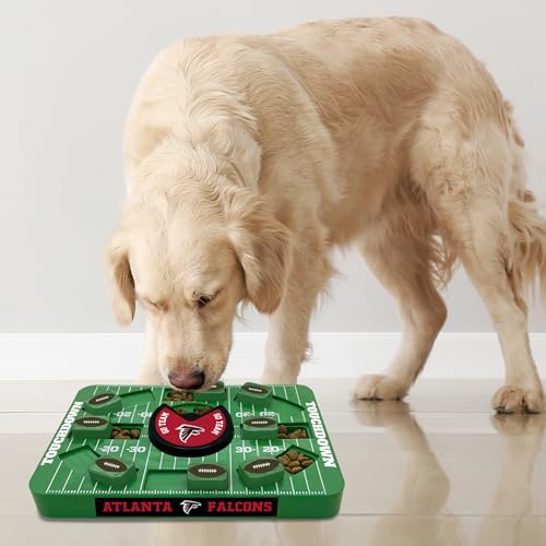 Image of Pets First NFL Atlanta Falcons Large Puzzle Toy for Dogs, Slow Feeder Board for Pets, New Bigger Size, Interactive Doggie Treat Toy