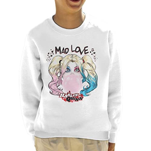 All+Every Batman Harley Quinn Bubblegum Mad Love Kid's Sweatshirt White