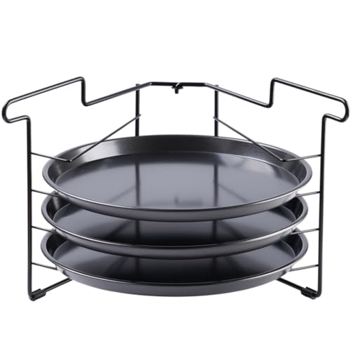 Cuisson à pizza parfaite via cet ensemble de 3 pièces doté d'un support pliable unique - 4