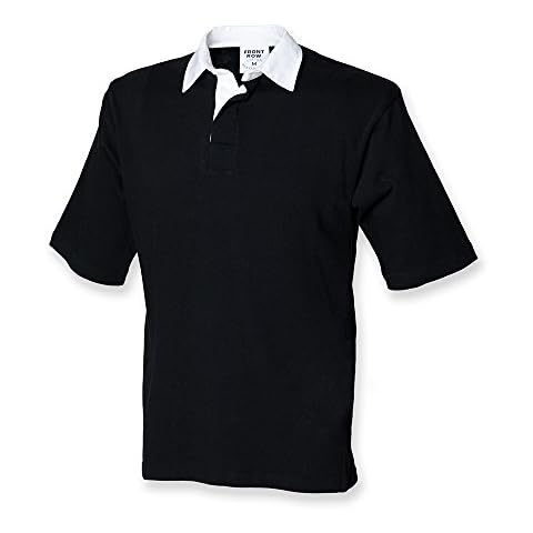 Front Row XXL Black Short Sleeve Rugby Shirt Cover