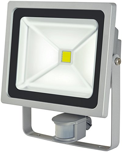 Preisvergleich Produktbild Brennenstuhl Chip-LED-Leuchte / LED Strahler mit Bewegungsmelder Infrarot für außen (Außenstrahler 50 Watt, LED Fluter Tageslicht, IP44) Farbe: silber