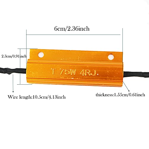 Resistencias de Carga LED 75W 4ohm Pack 2 Piezas miniatura 2