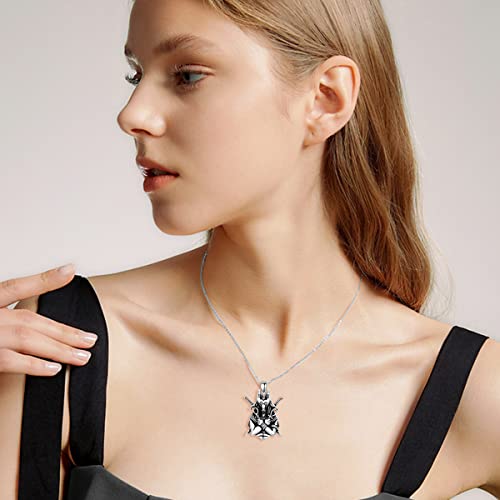 Leecci Anubis Necklace 925 Sterling Silver Protection Pendant Egyptian Jewelry For Women Men Valentine's Day Christmas Birthday Gift #TOP3