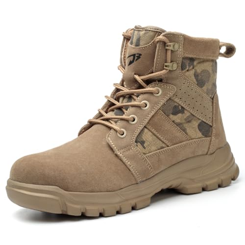 Image of Women's Steel Toe Boots Waterproof Lightweight Construction Safety Shoes