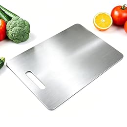 Titanium Cutting Board for Kitchen 304 Stainless Steel Cutting Board Set for Fruit, Meat & Vegetable (12 * 8 Inch)