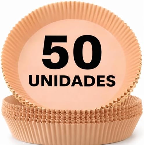Kit 50 Unidades Forma Papel Descartável Antiaderente para Air Fry...