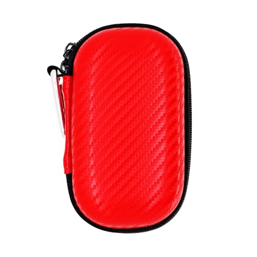 HLMNAKE Eva + PU Leather Case for Glo Hyper X2 Air/Ploom Tech with/with 2/Ploom S Tobacco Heater, Protective Case for Electric Tobacco Heater Case, Carbon Fibre Red