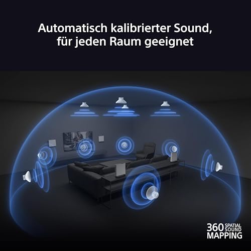 Sony BRAVIA Theatre Quad - Home Entertainment-System mit Vier kabellosen Lautsprechern, 360 Spatial Sound Mapping, Klangfeldoptimierung, 3-Wege-Lautsprecher, Dolby Atmos/DTS:X – Bild 6