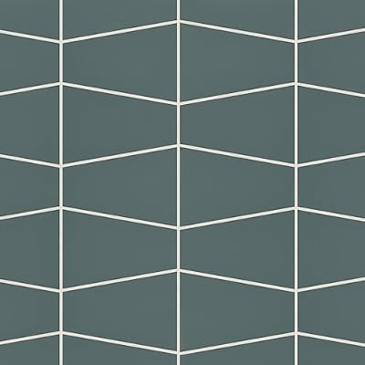 Bedrosians Marin Trapezoid 8 in. x 13 in. Matte Ocean Teal (Teal) Porcelain Mosaic Tile (7.49 sq. ft./Case)