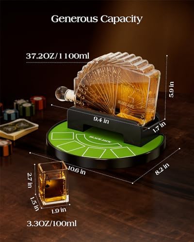 Kollea Blackjack Whiskey Decanter Set 12 Product Image