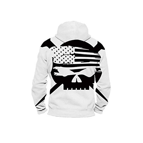 C COABALLA Ironworker Flag,Men's Zip up 3D Fashion Hoodies Sweatshirts XL