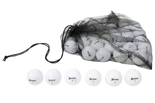 Clean Green Golf Balls Recycled & Used Golf Balls for Srixon Soft Feel Golf Balls - Includes Mesh Bag and Used Srixon Golf Balls (12)