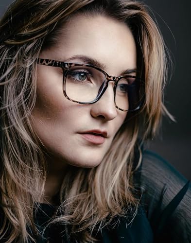 image for TIJN Blue Light Blocking Glasses for Women Men Clear Frame Square Nerd