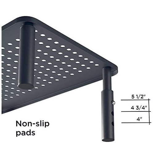 Evoomi 2 Pack Monitor Riser - Anti-Skid HD Hexagonal Steel Computer Stand - Free Cable Ties - Mesh Metal Computer Item Stand - Printer & iMac - Image 5
