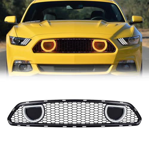 EOMD Mach 1 Front Bumper Grille Compatible with 2015-2017 Mustang W/DRL and Turn Signal Lights, Not fit Shelby/ GT500