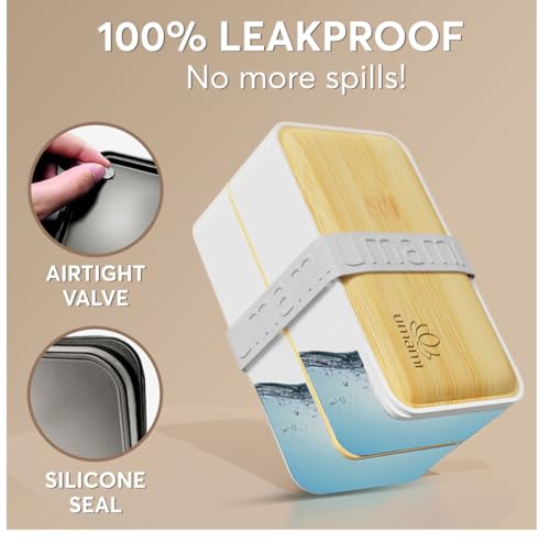 Image of Umami Bento Box Adult, Leakproof, All-in-1 Lunch Containers for Adults