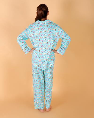 Image of The Mom Store Womens Pajama Set Comfortable Sleepwear Includes Shirt & Pant
