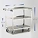 Lakeside 444 Heavy Duty Utility Cart, Stainless Steel, 3 Shelves, 500 lb. Capacity (Fully Assembled)